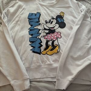 Disney Women's White Minnie Mouse Sweater
